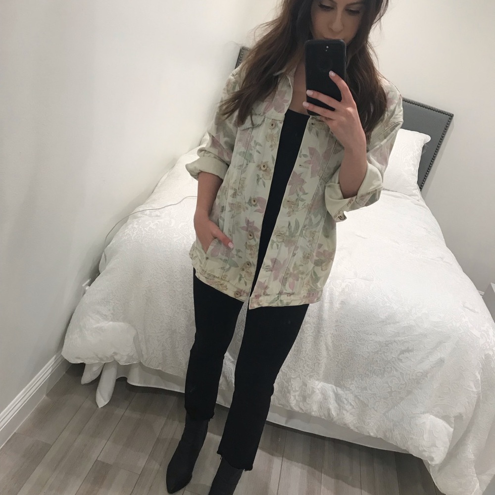 NWT oversized denim print jacket - XS